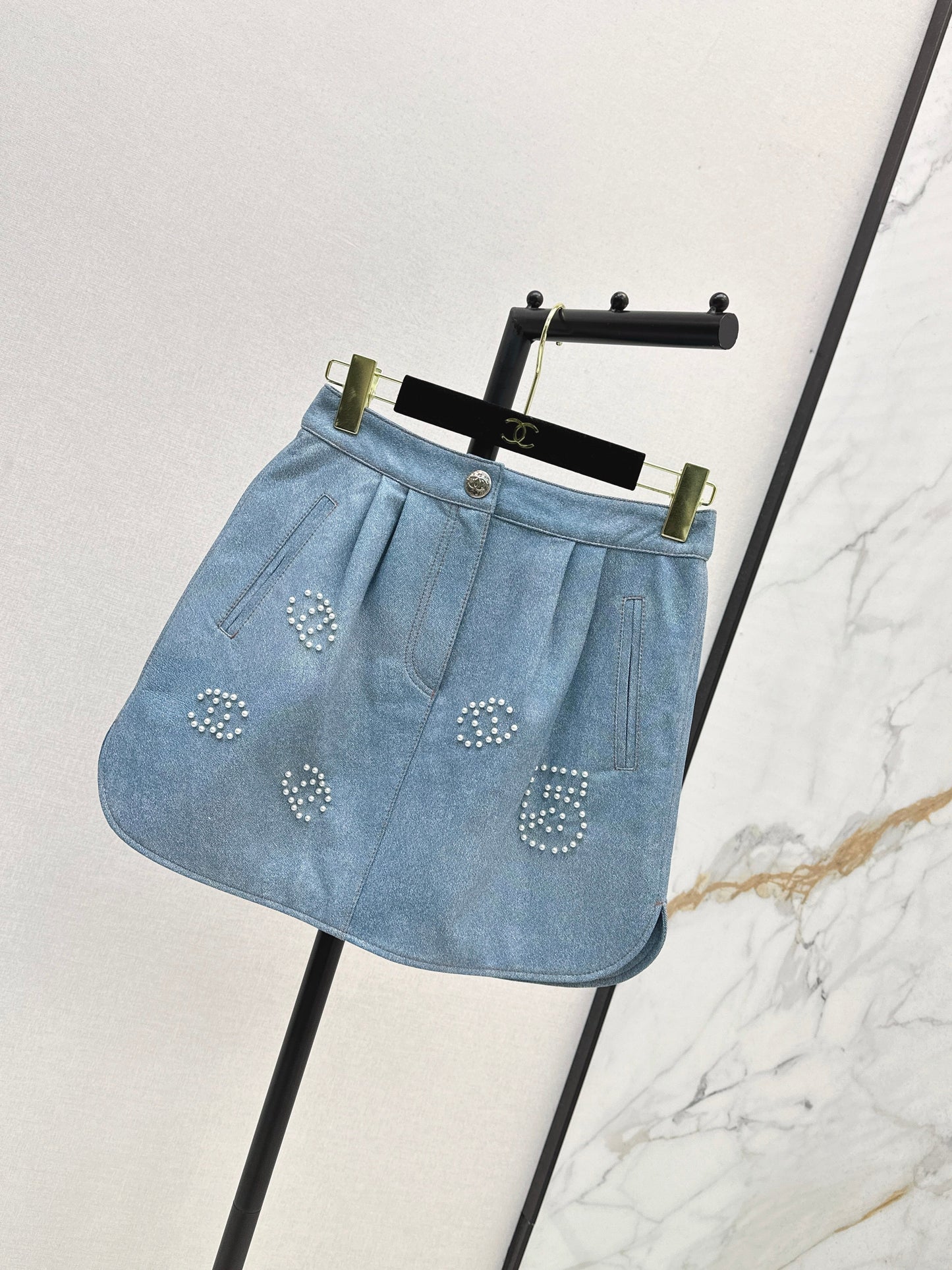 25fw Logo Bead Half Skirt