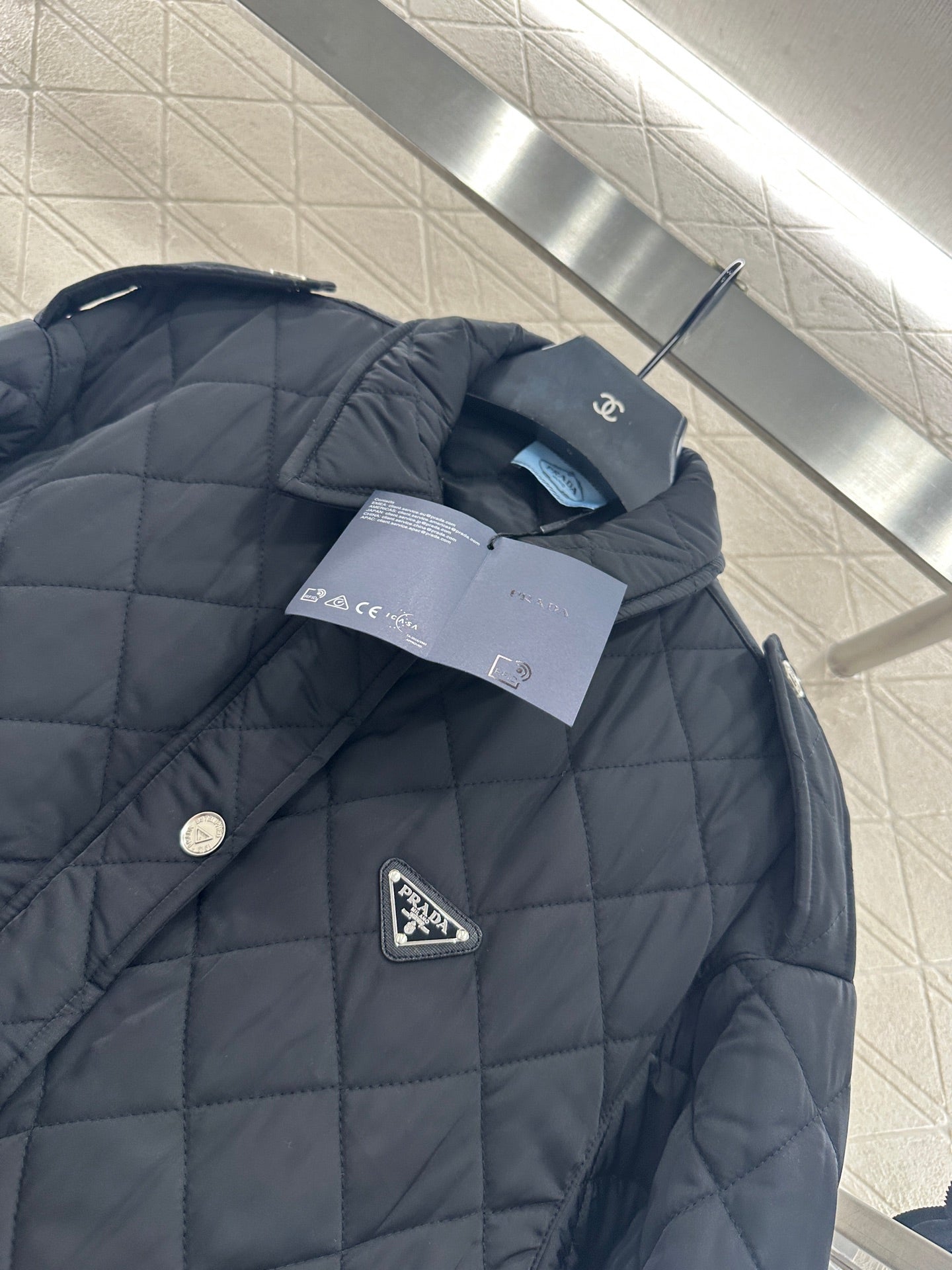 25fw Hooded drawstring waistband cotton jacket