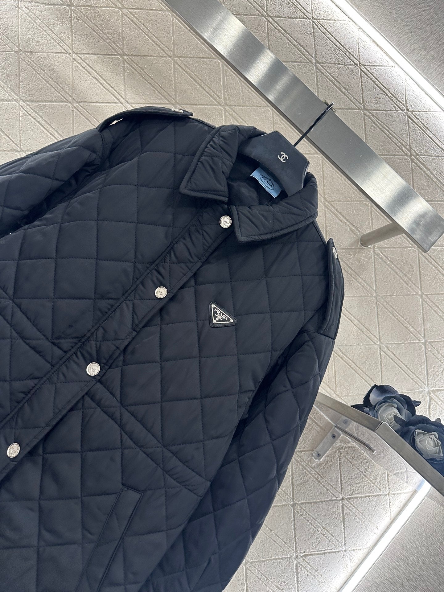 25fw Hooded drawstring waistband cotton jacket