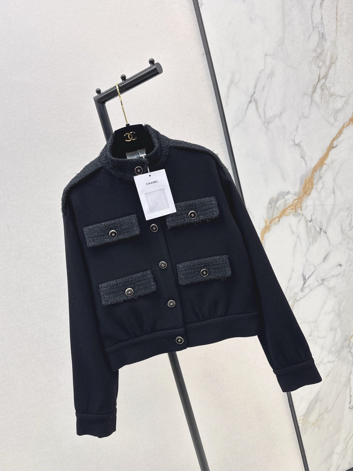 25fw Wool jacket with contrasting pockets