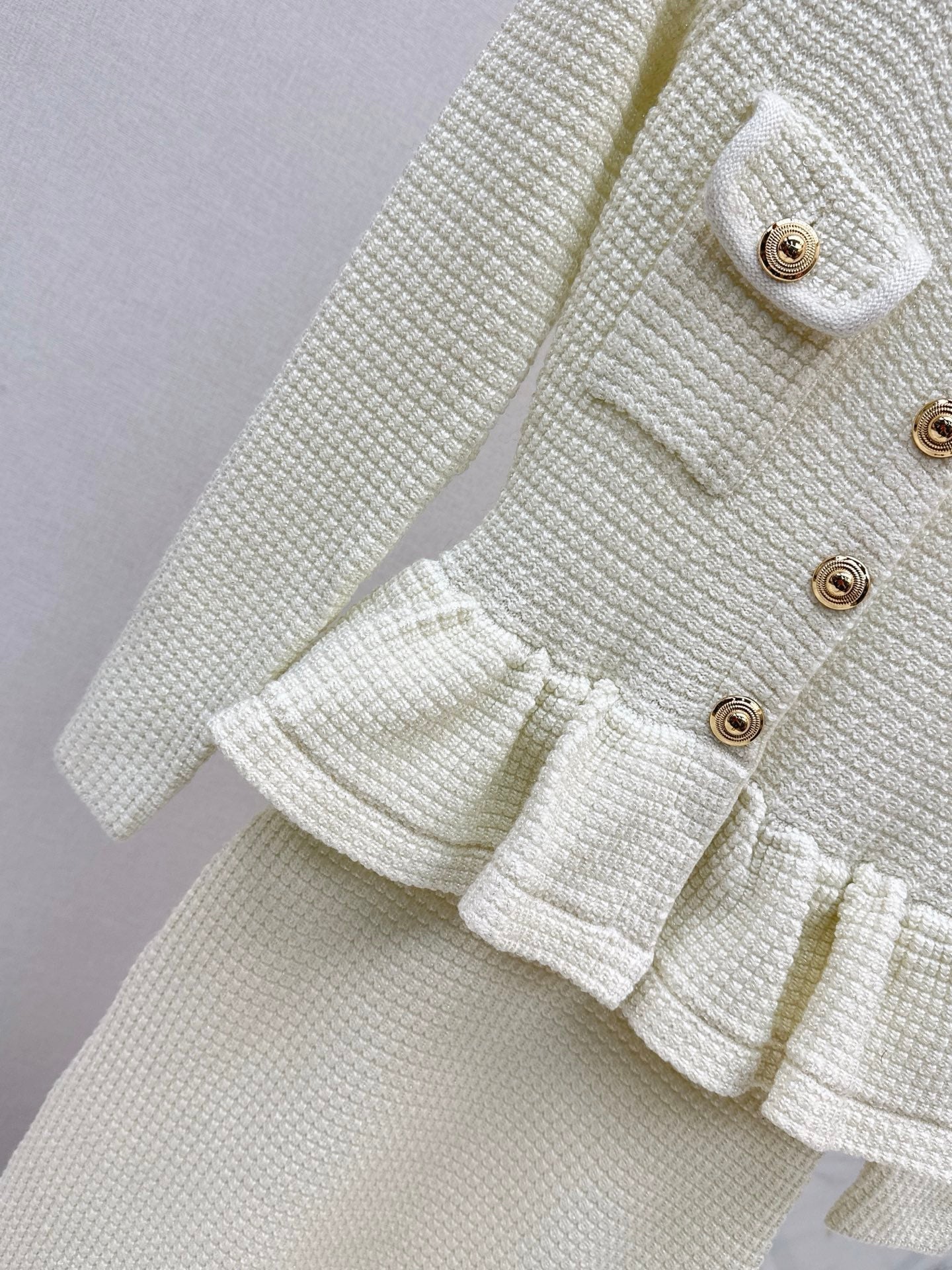 25fw Fake two-piece dress with wrapped buttocks
