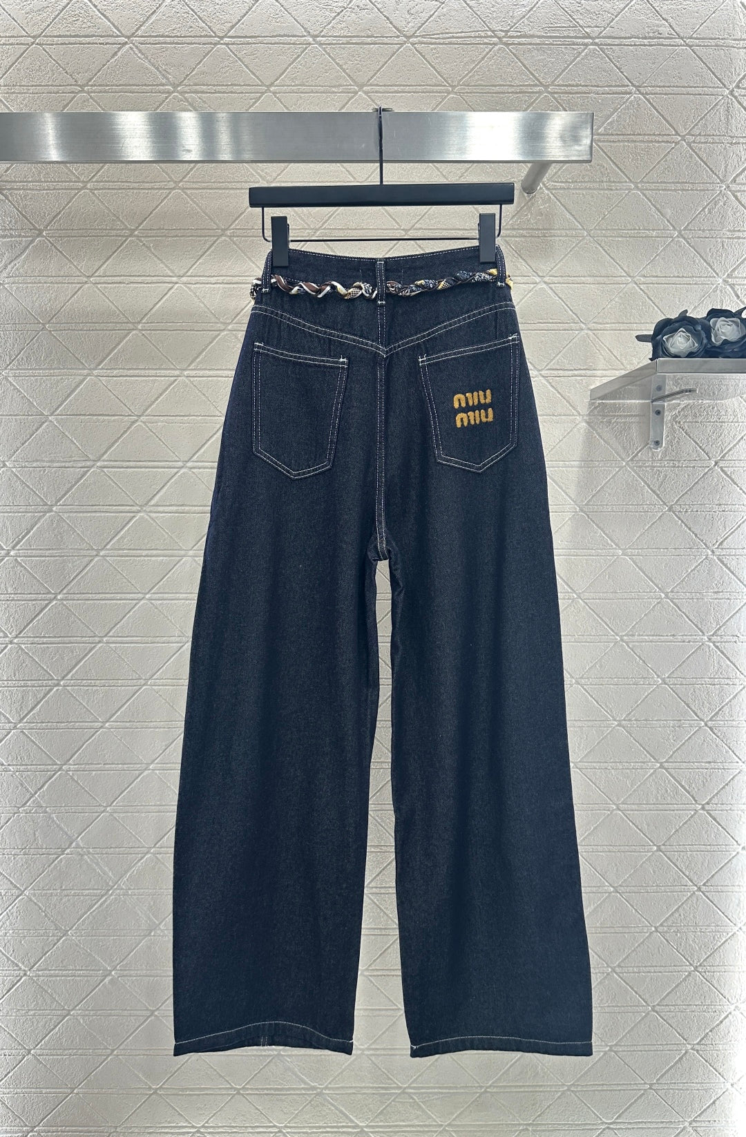 25fw Cowboy scarf straight leg pants