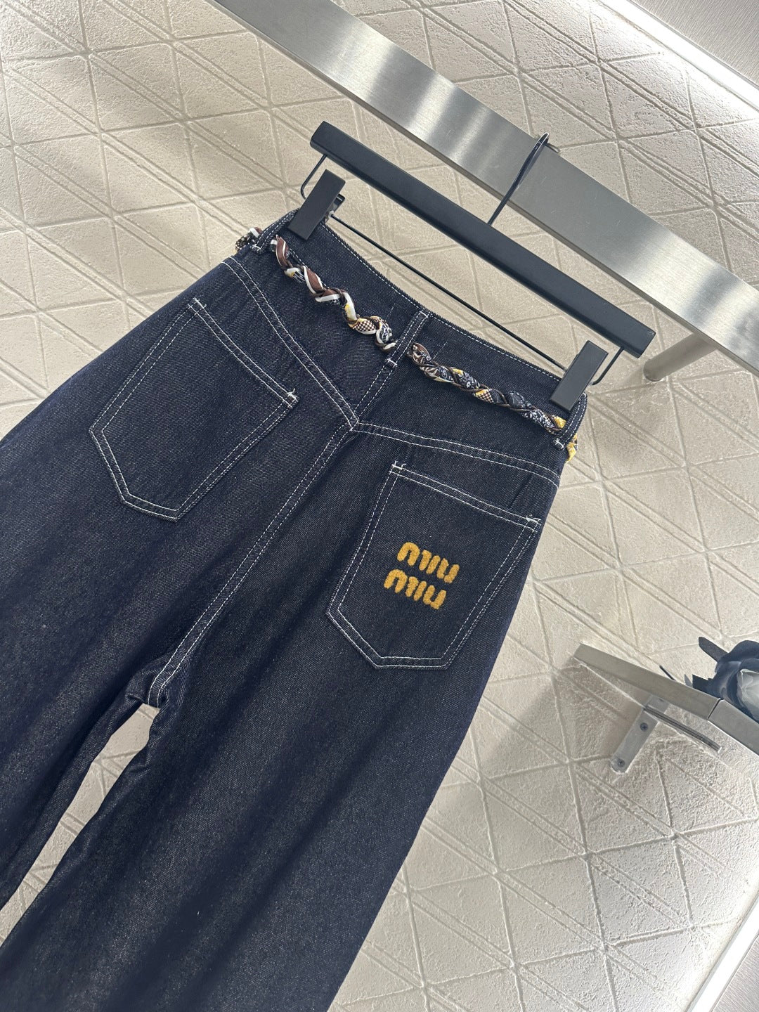 25fw Cowboy scarf straight leg pants