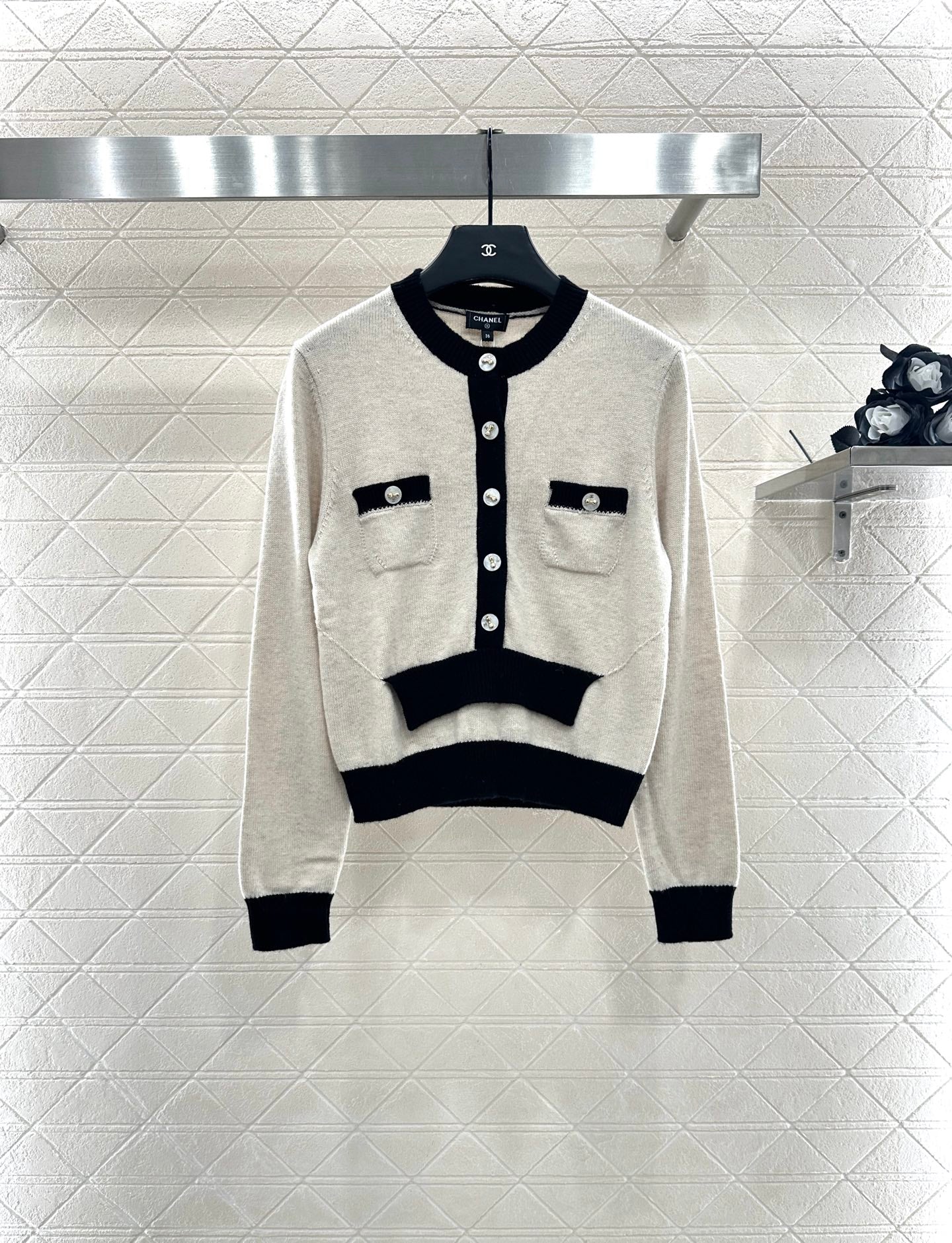25fw Color blocking pocket sweater