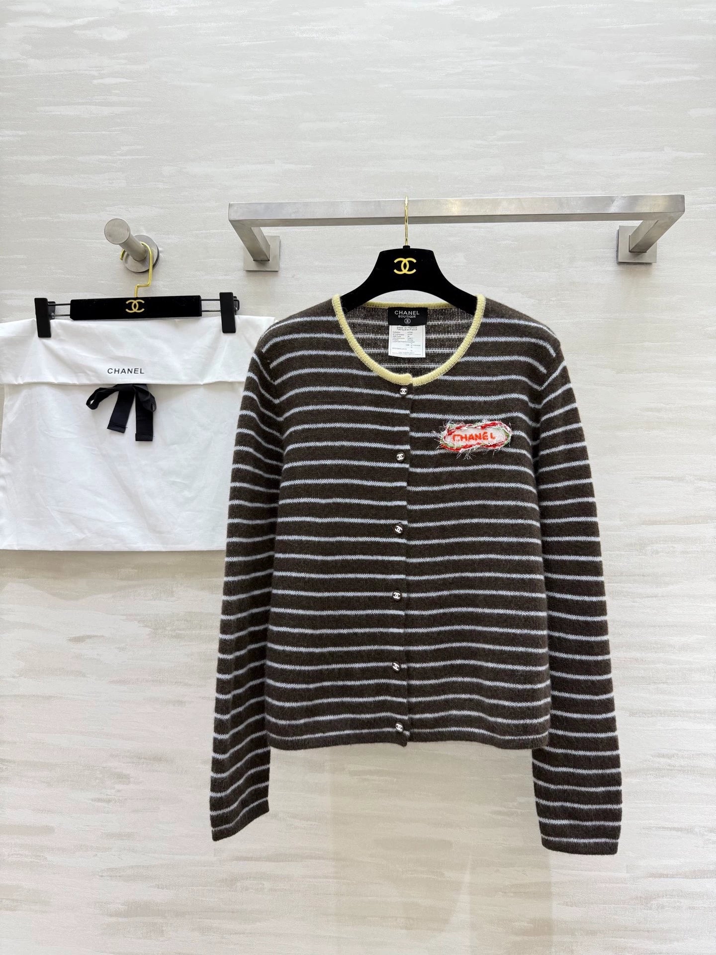 25fw Alpaca striped cardigan jacket(Medieval Series)