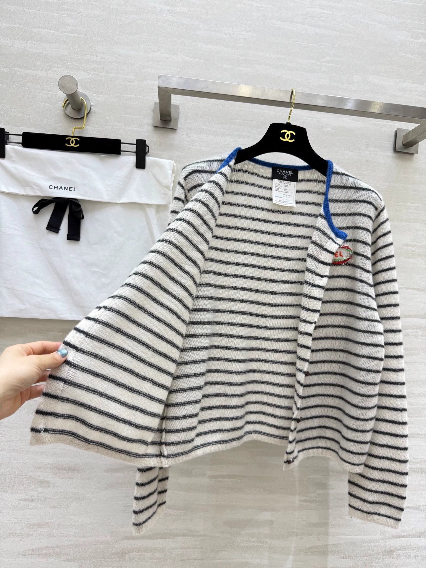 25fw Alpaca striped cardigan jacket(Medieval Series)