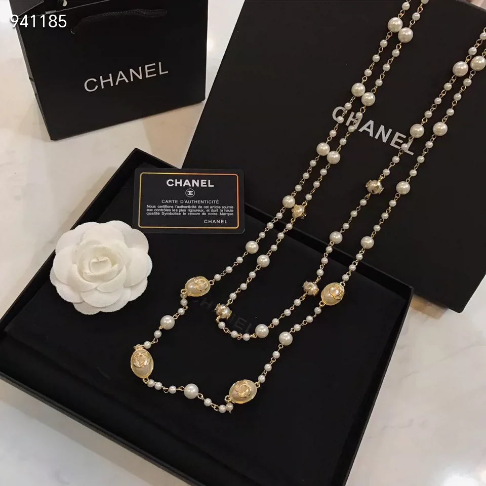Gongyan style long sweater chain