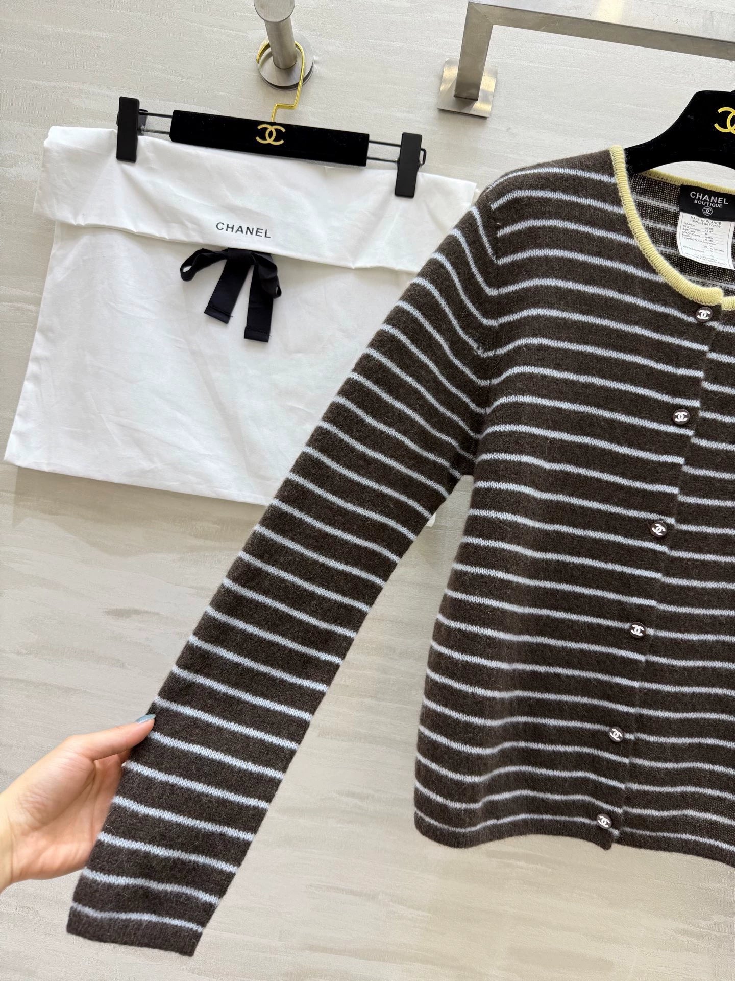 25fw Alpaca striped cardigan jacket(Medieval Series)