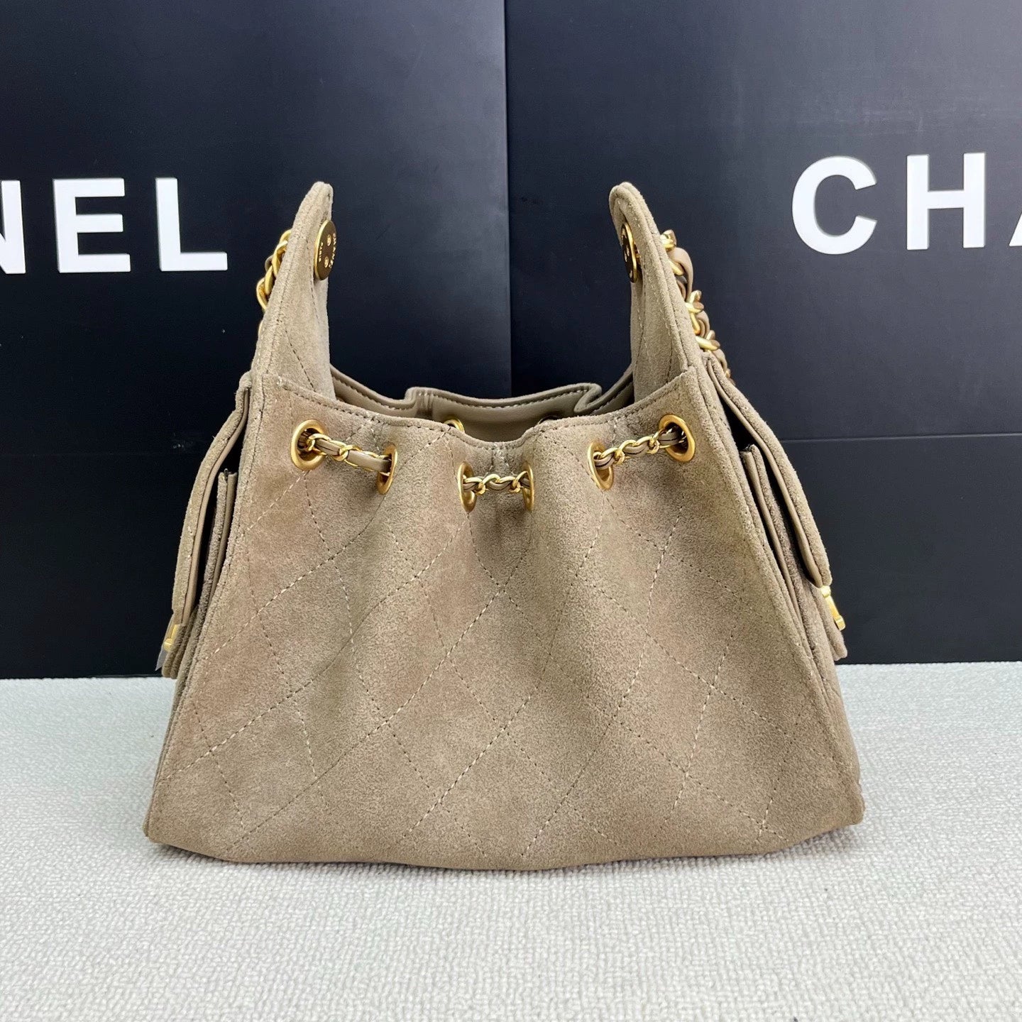 25C suede hippie bag (grey)