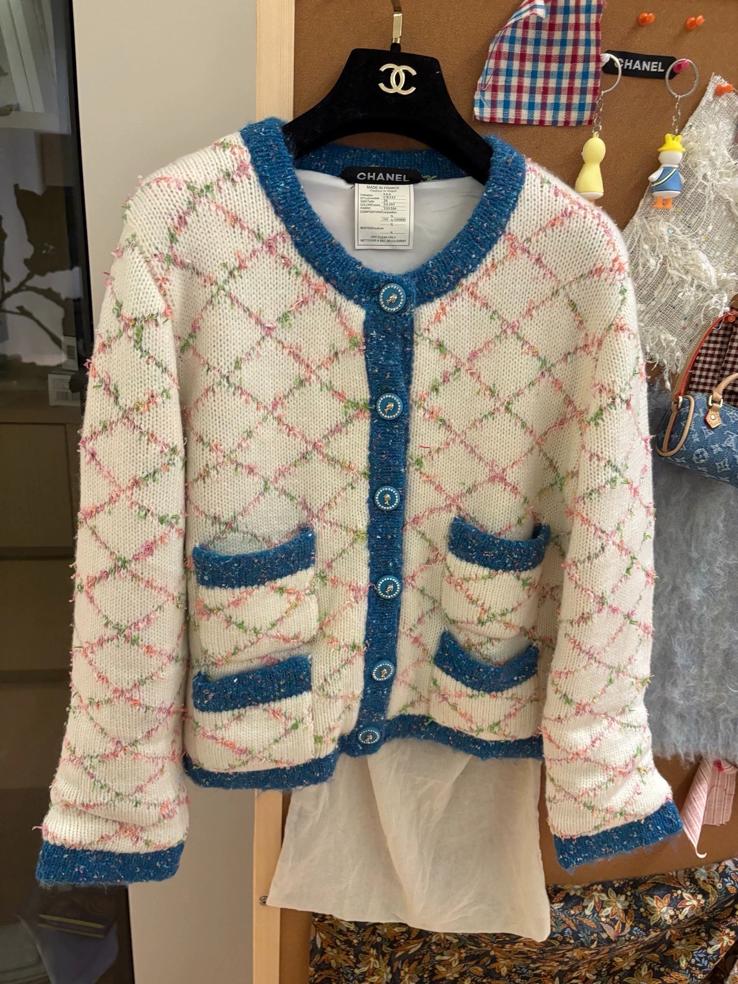 25fw Xiaoxiangfeng pink knitted cardigan(Medieval Series)