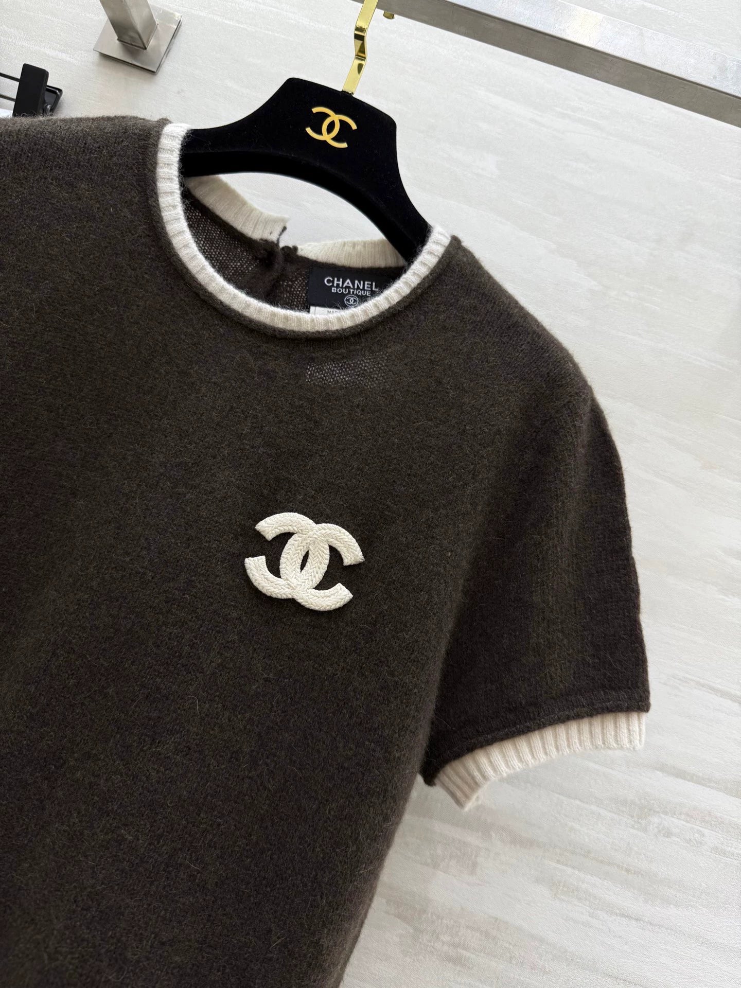 25fw Raccoon plush short sleeved shirt