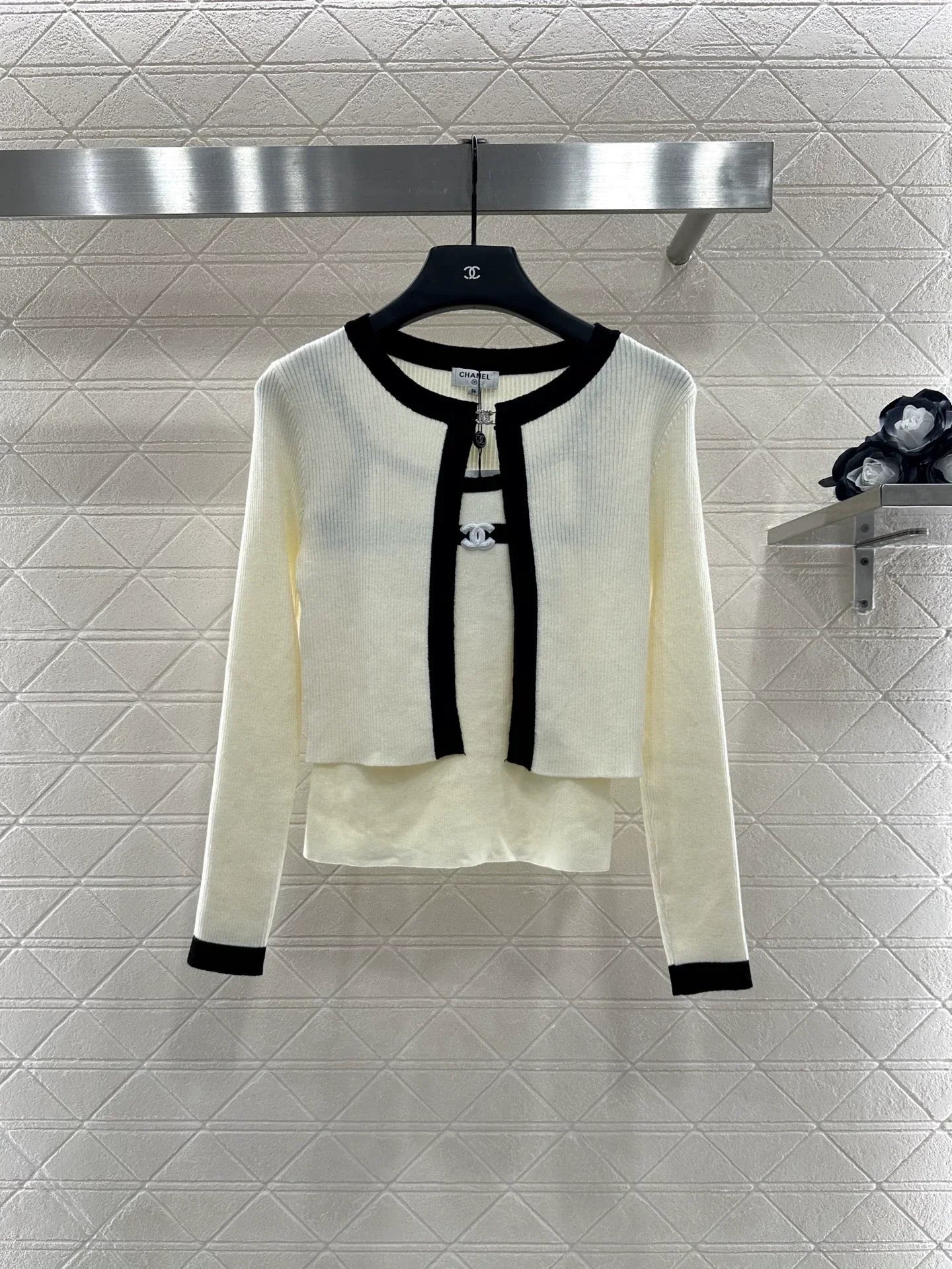 25fw Strap knit cardigan