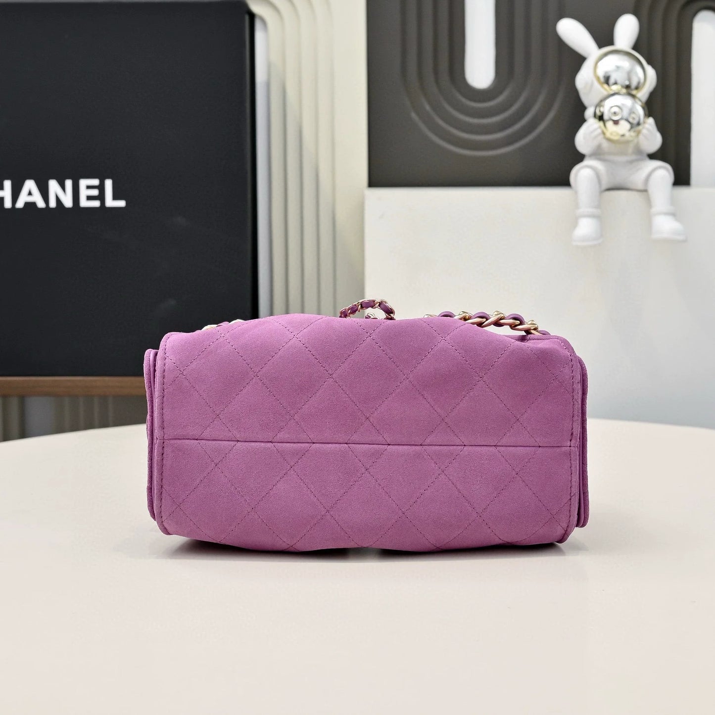 25C suede hippie bag (rose pink)
