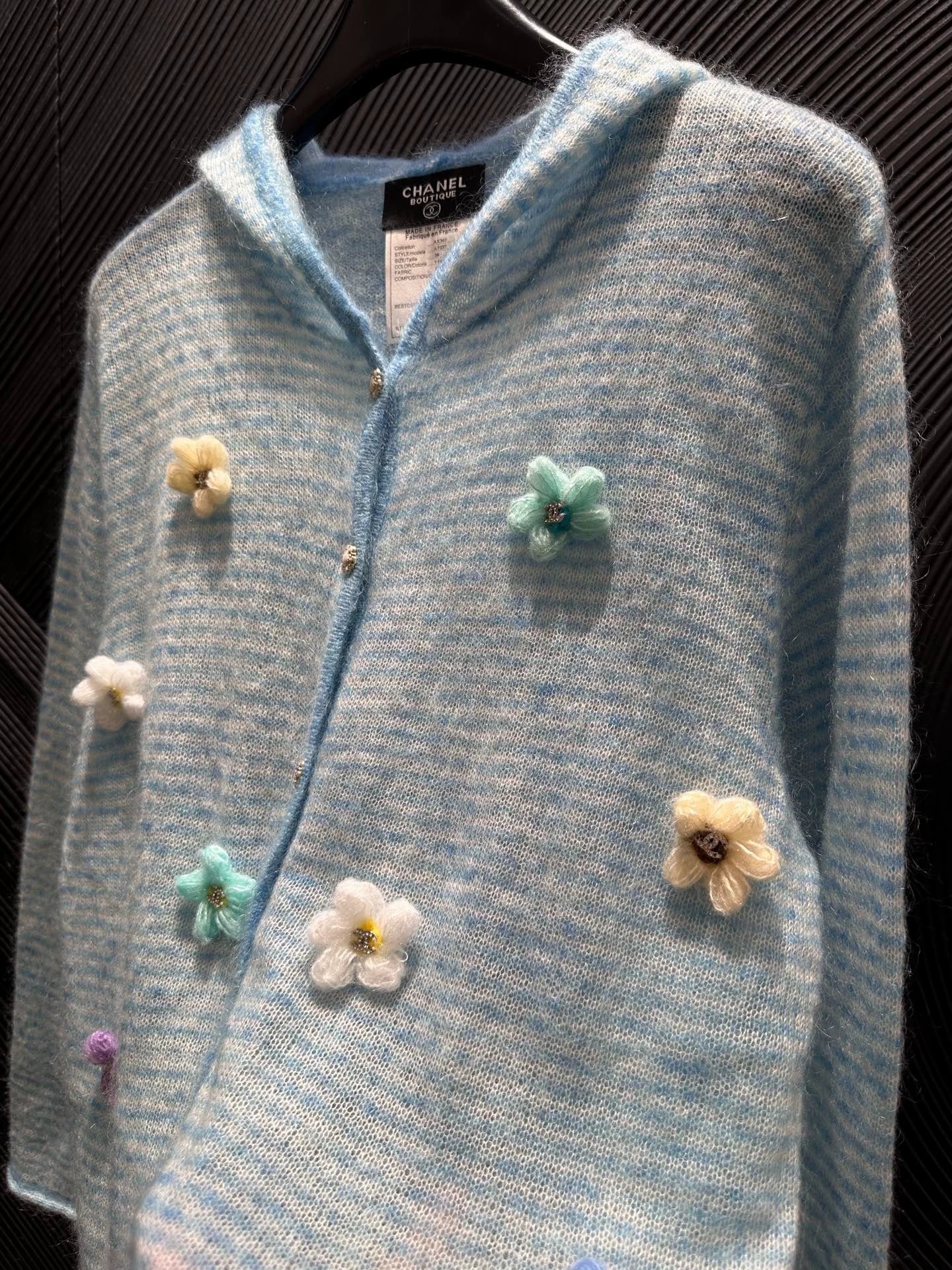 25fw Flower knitted hat cardigan (vintage series)