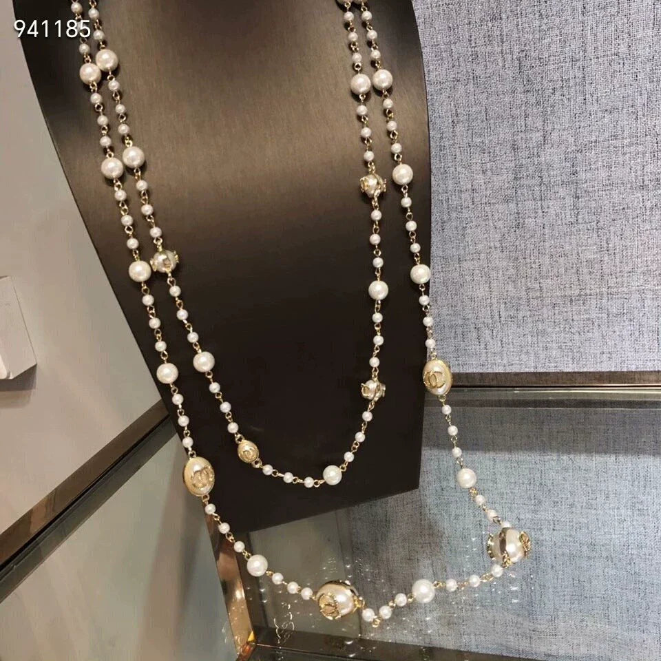 Gongyan style long sweater chain