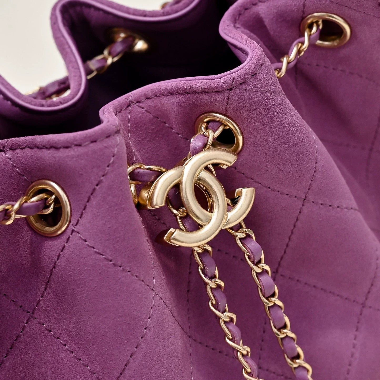 25C suede hippie bag (rose pink)