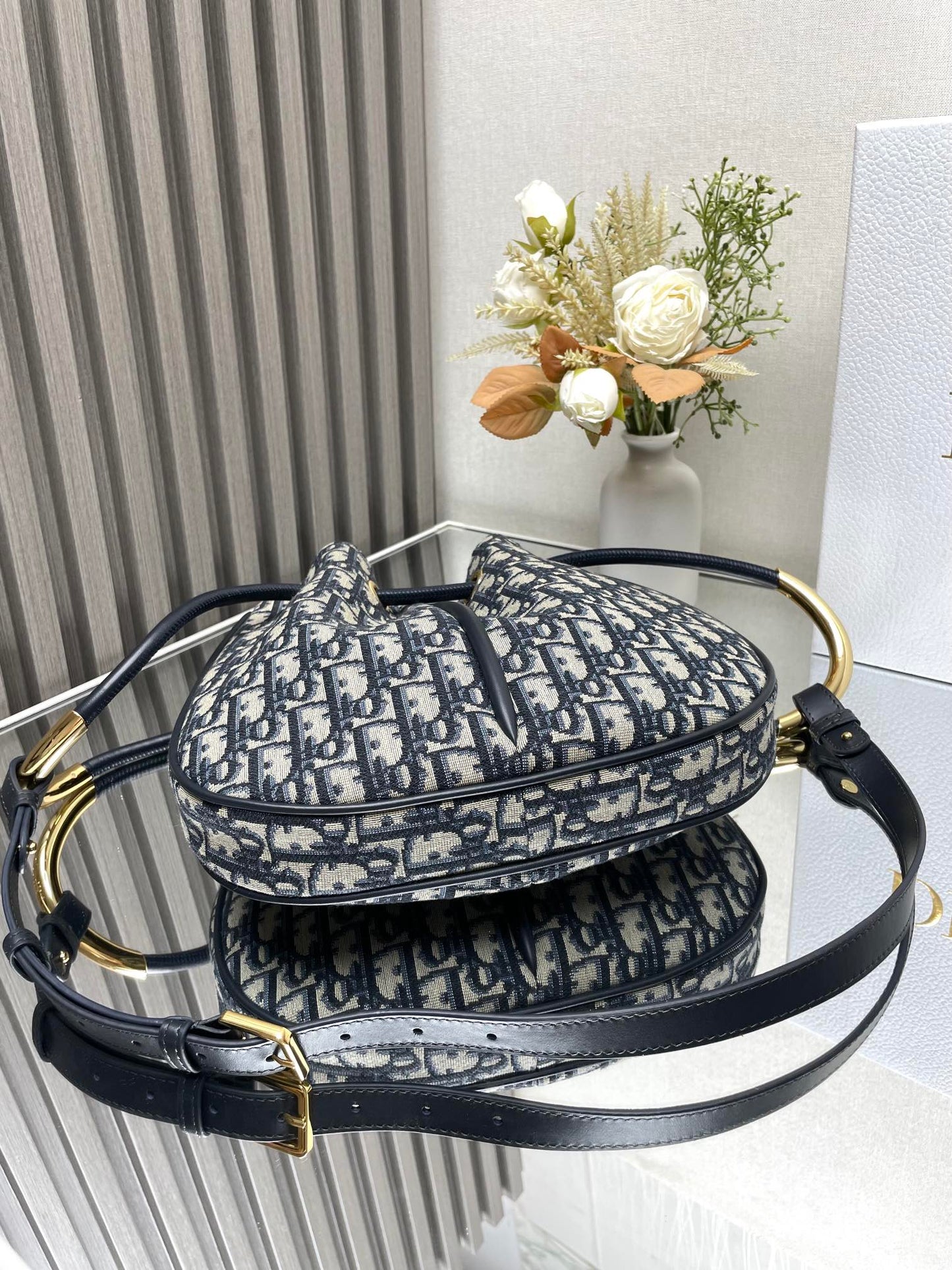 Medium / Large Nolita Bag Blue Oblique Jacquard