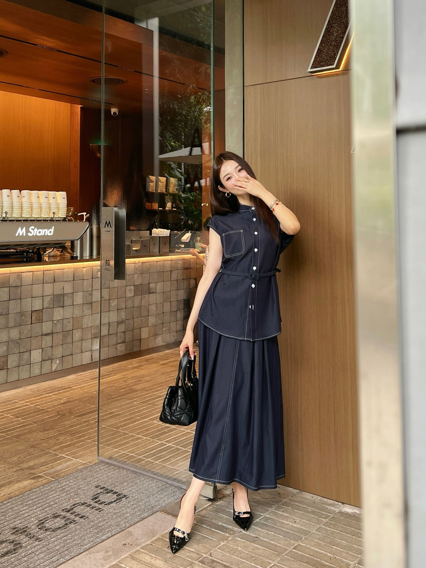 25SS denim skirt