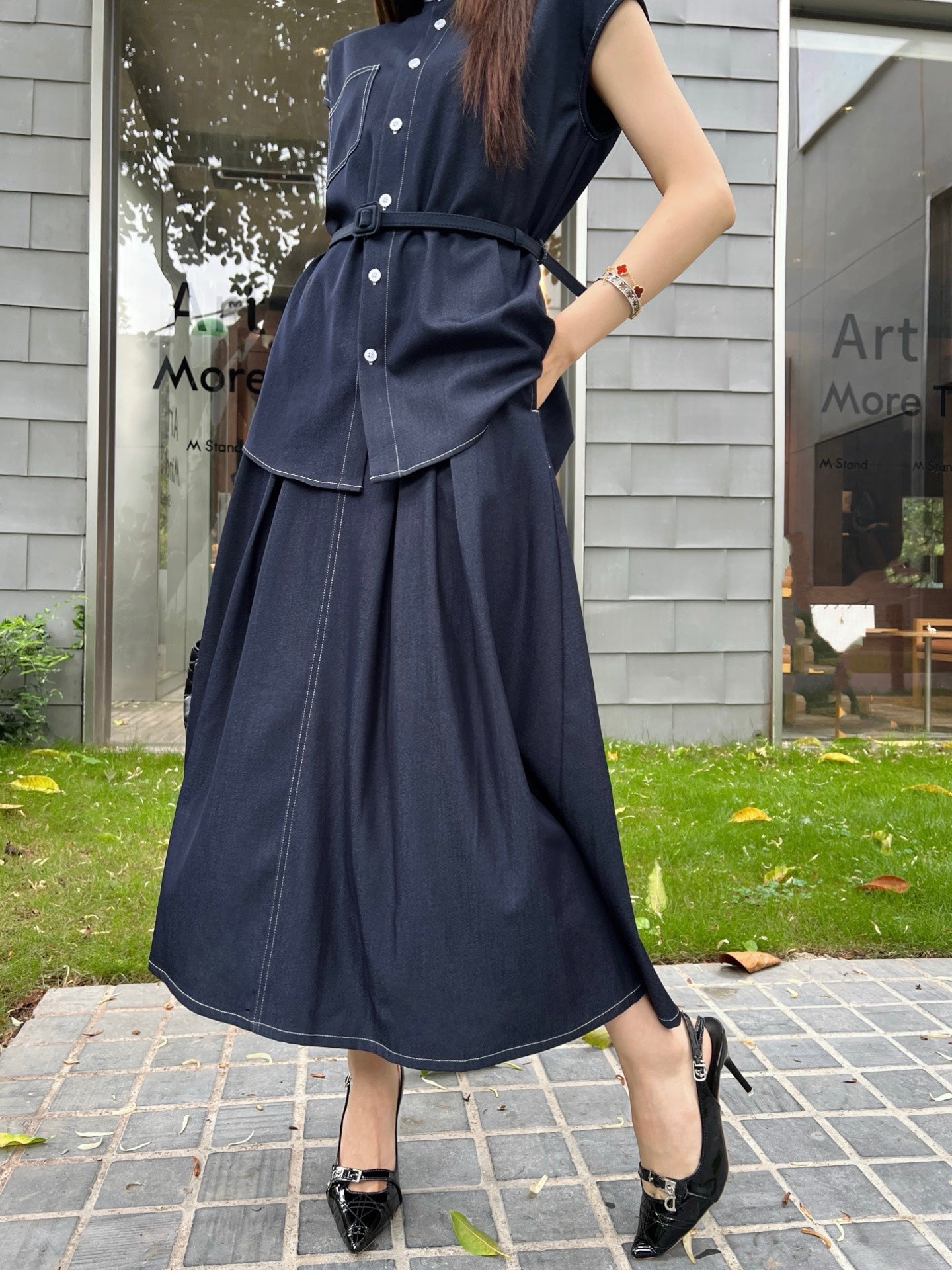 25SS denim skirt
