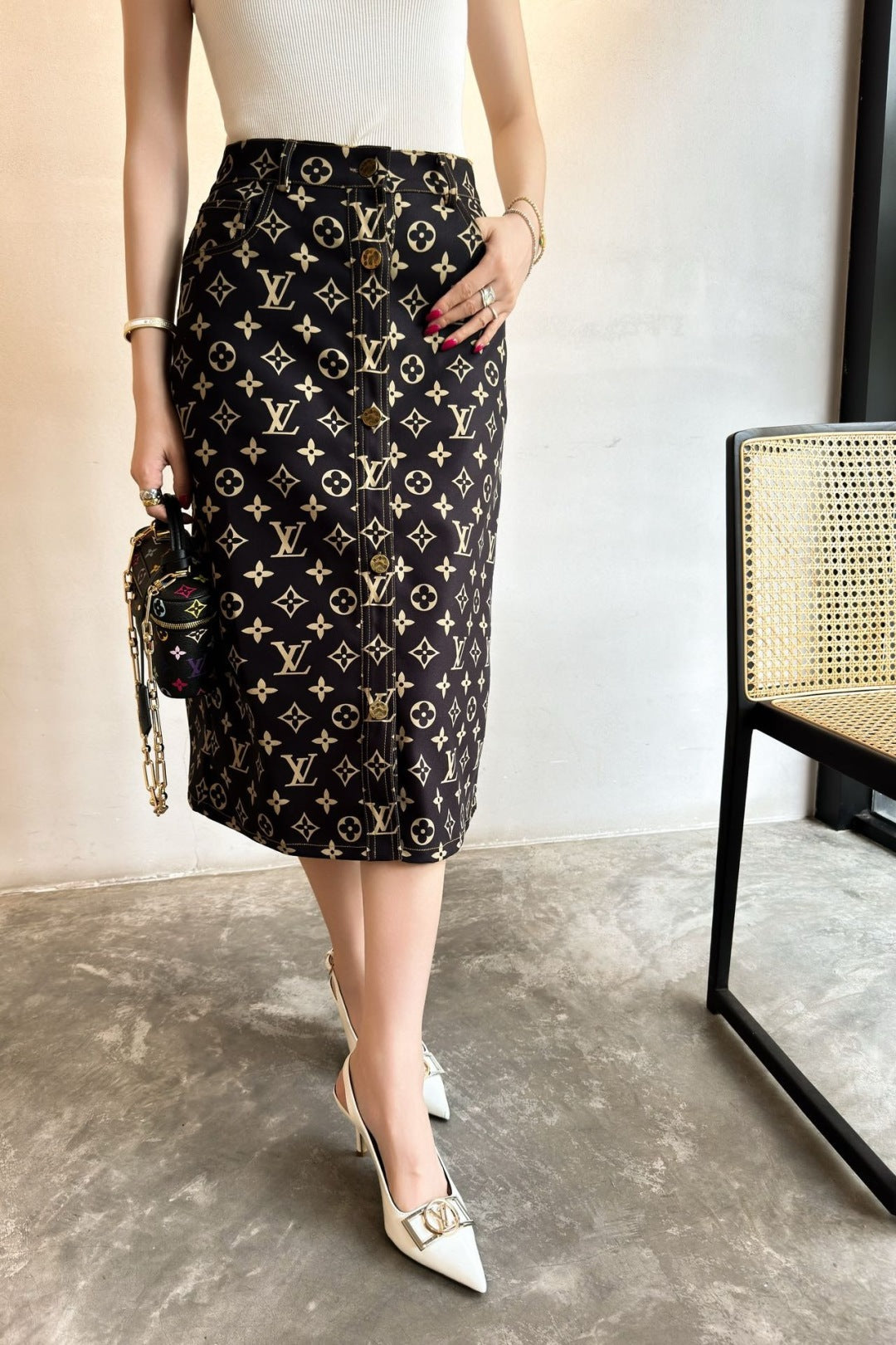 25ss monogram skirt