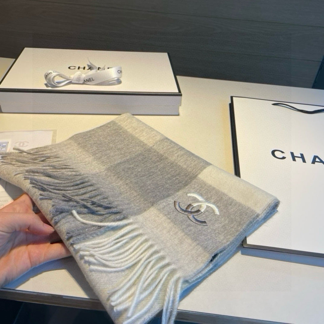 New cashmere water ripple scarf