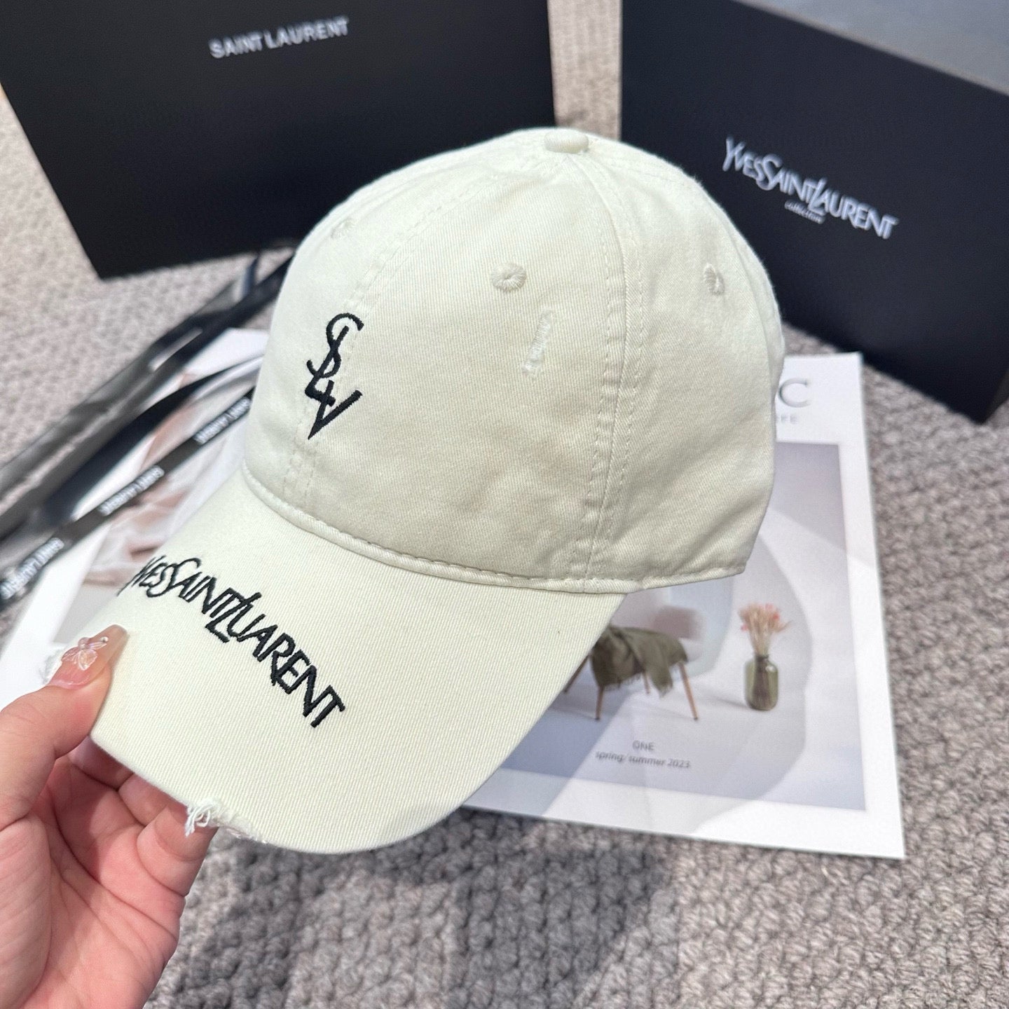 Letter embroidered baseball cap