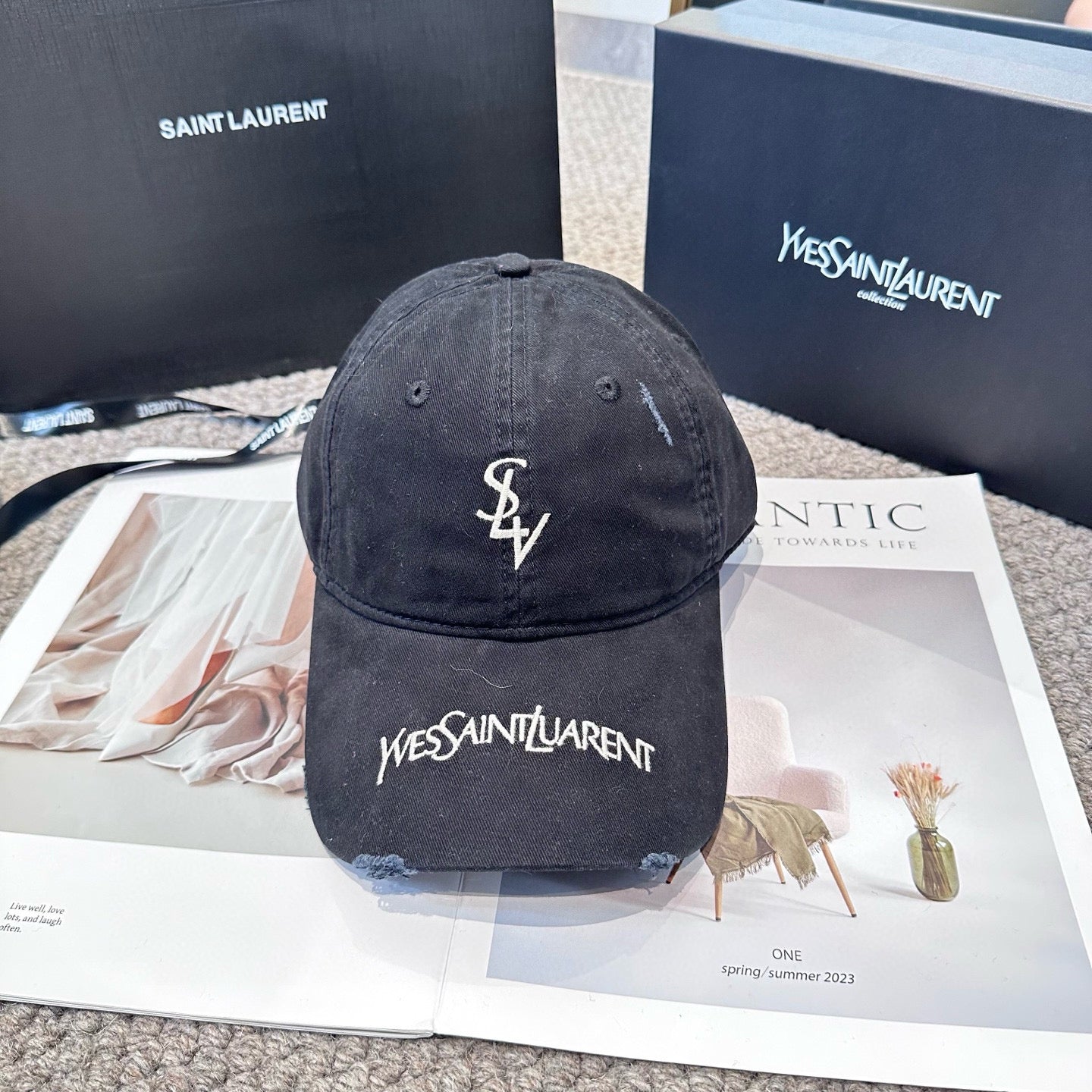 Letter embroidered baseball cap