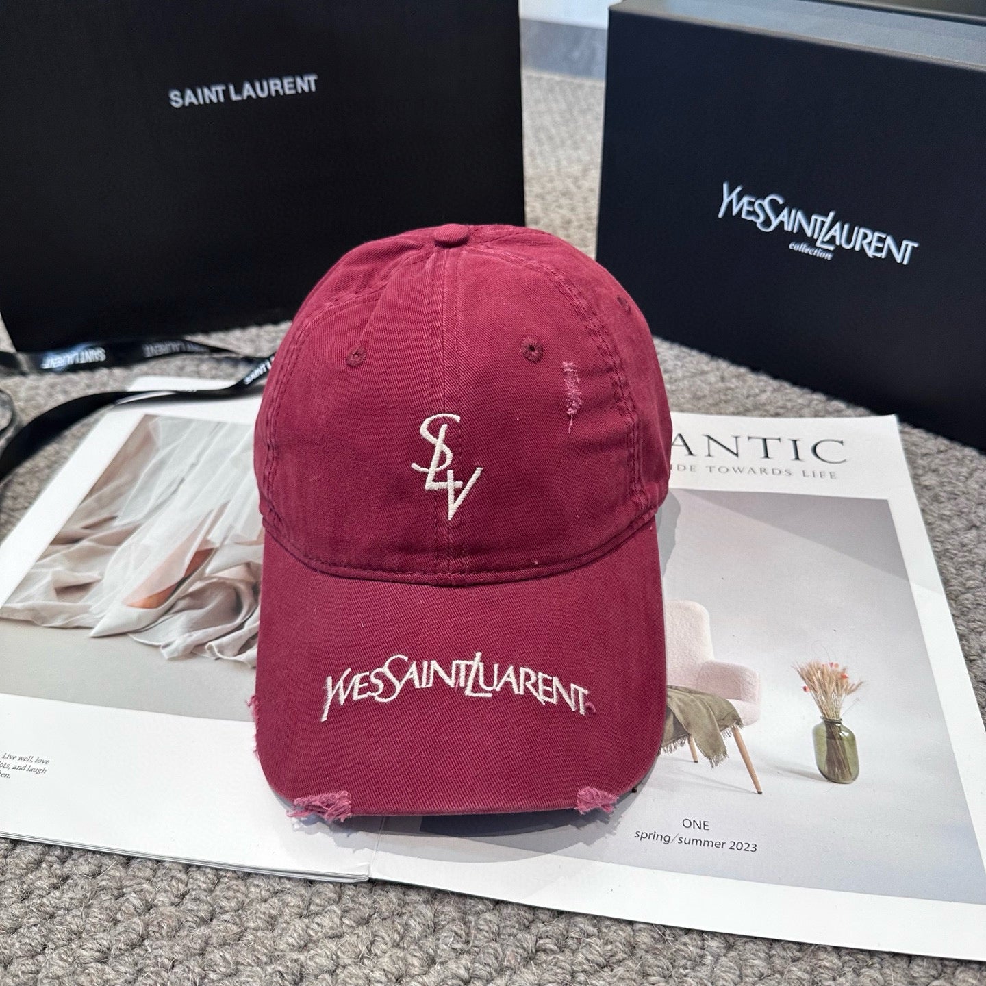 Letter embroidered baseball cap