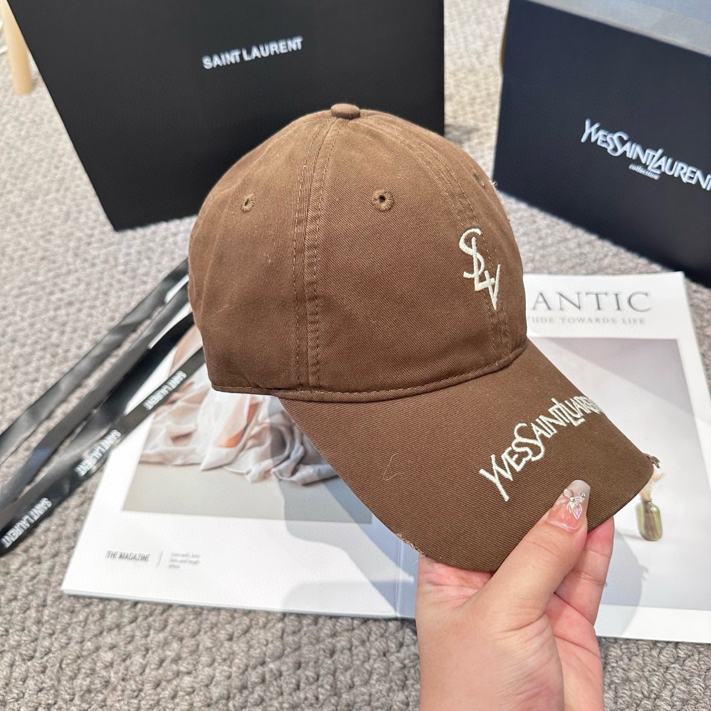 Letter embroidered baseball cap