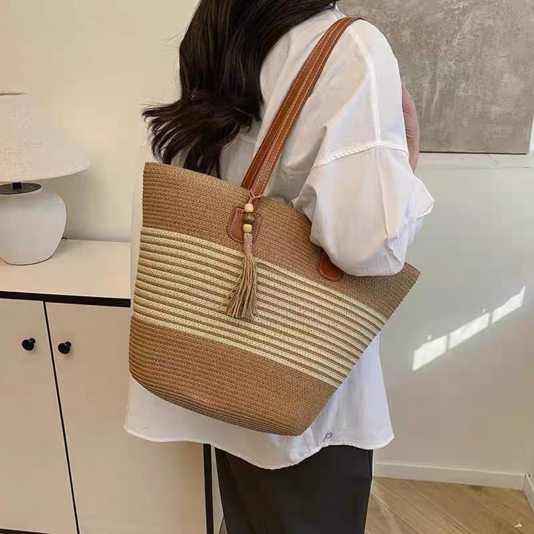 Popular straw hat and bag two-piece set