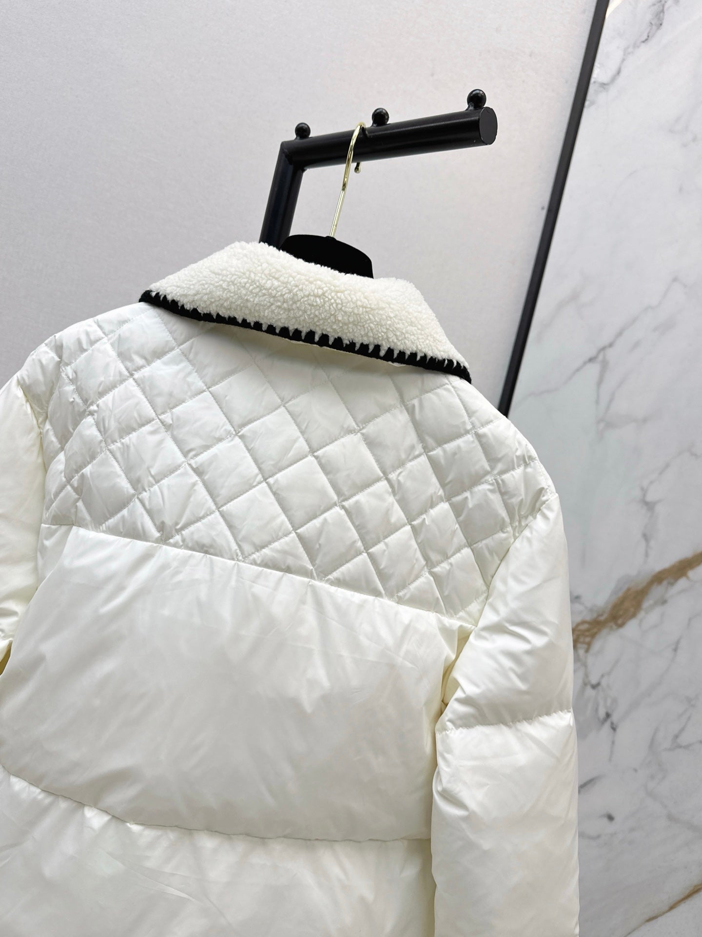 25fw new stand collar contrast color down jacket