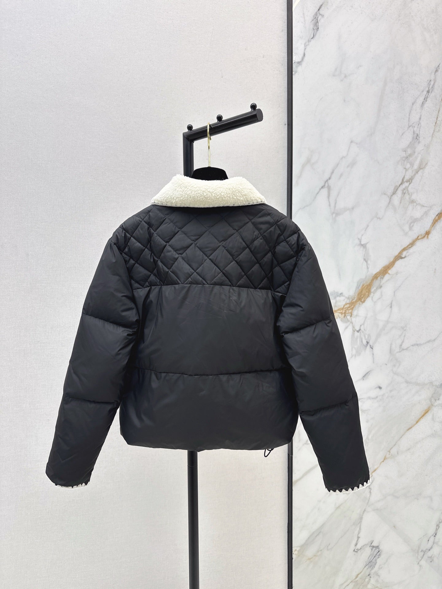 25fw new stand collar contrast color down jacket