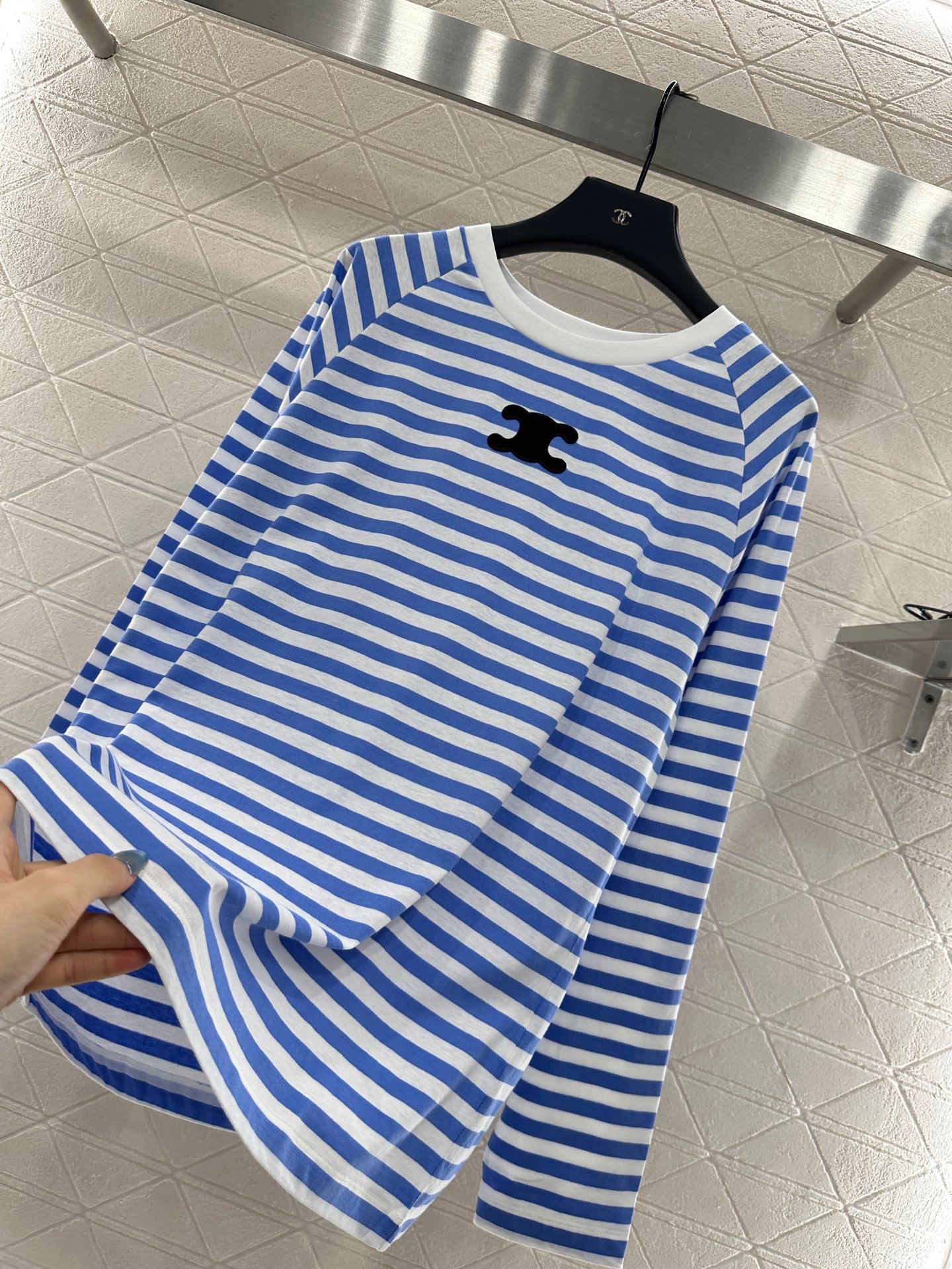 25fw new round neck striped long sleeves