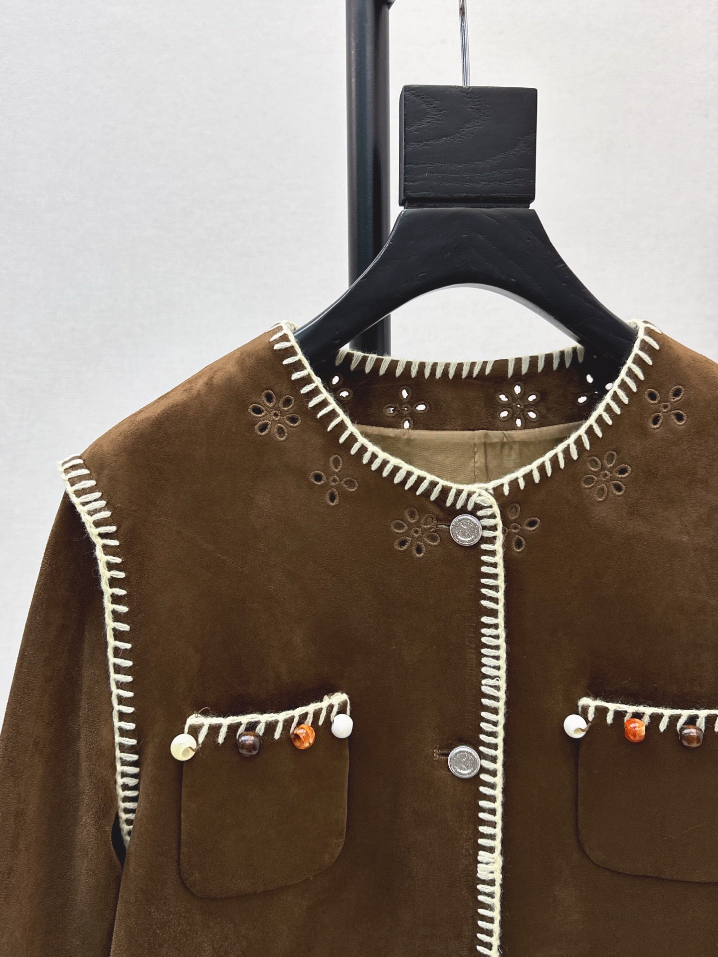 25fw new retro imitation suede jacket