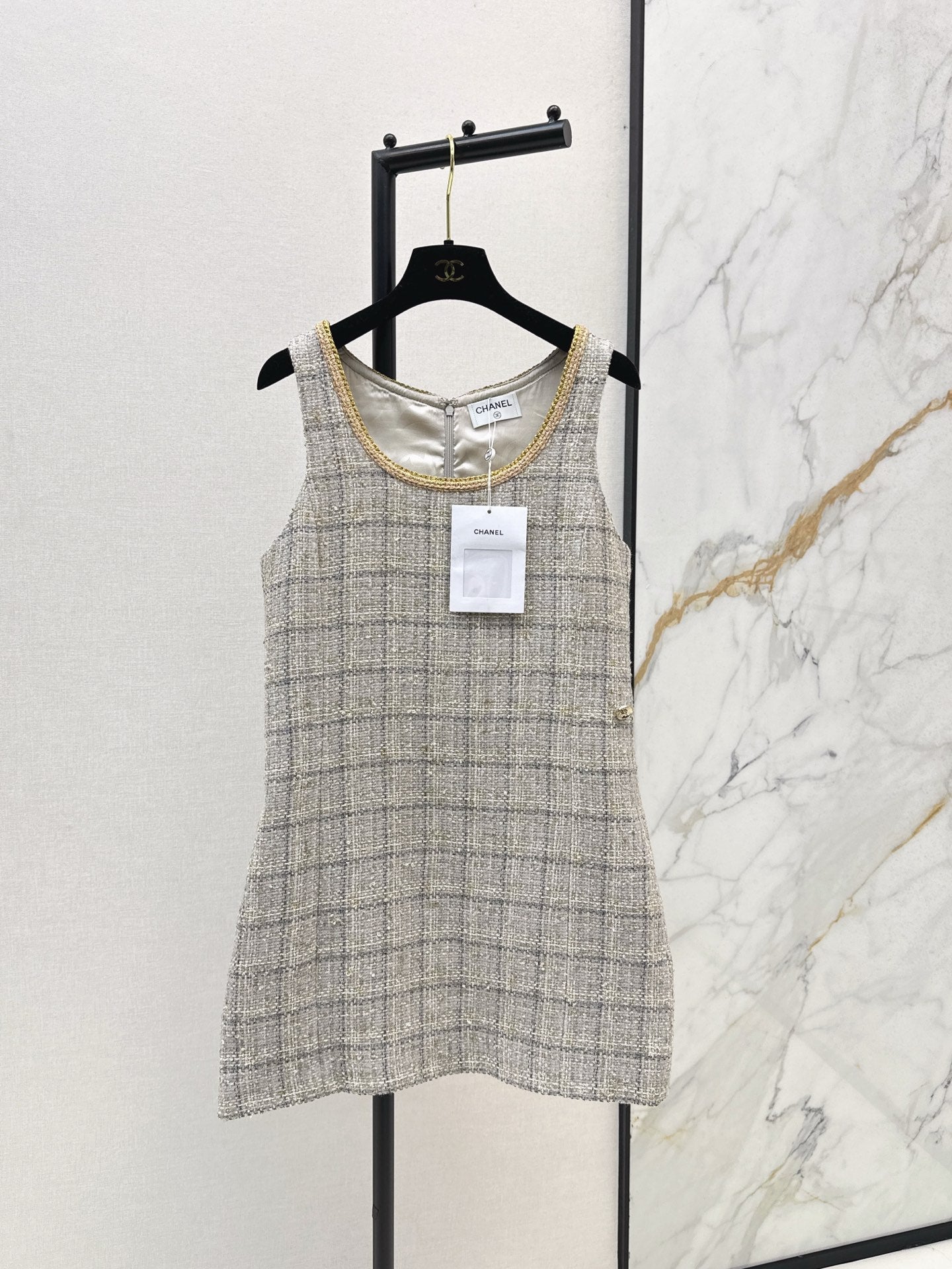 25fw new sleeveless woven dress