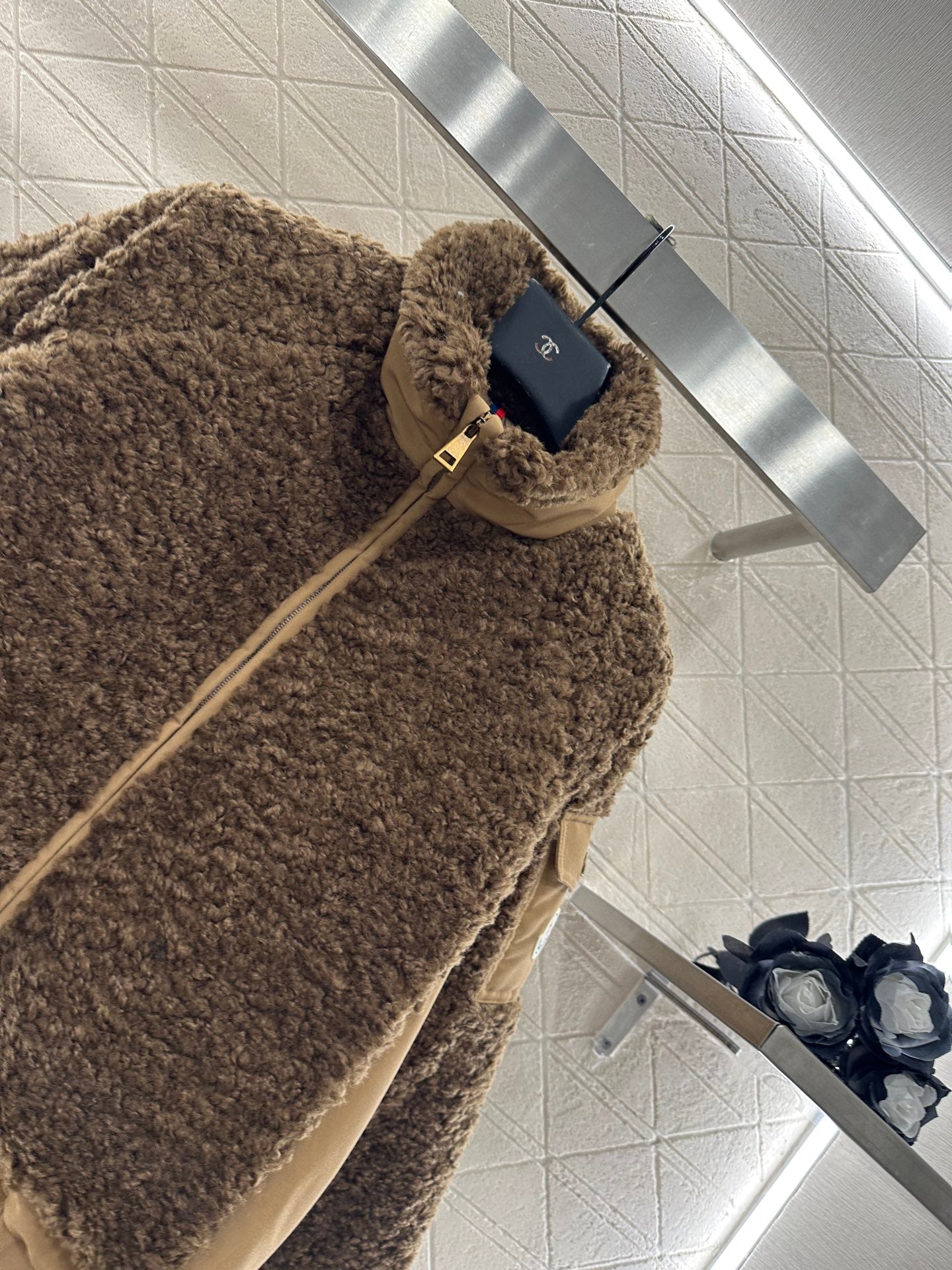 25 Teddy plush zipper down jacket