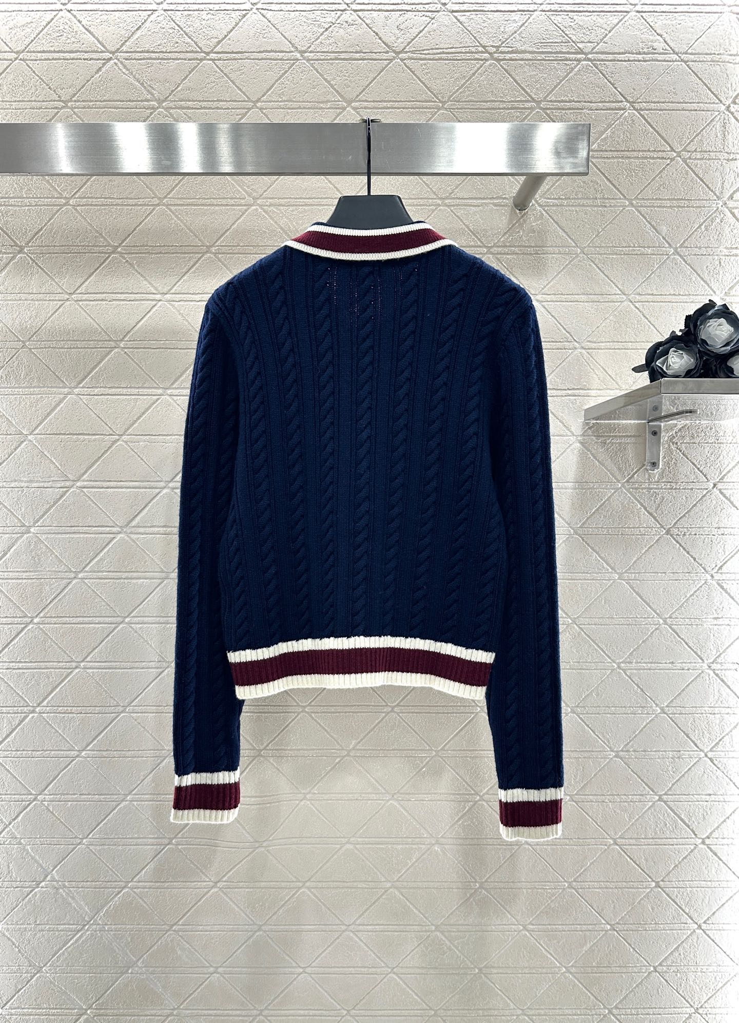 25 Collar Knitted Top, Short Skirt, Cashmere Set