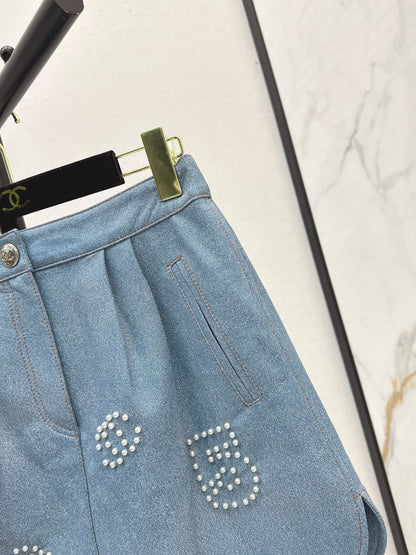 25fw Logo Bead Half Skirt