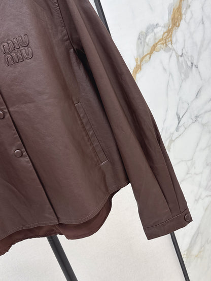 25fw Oil wax leather jacket jacket