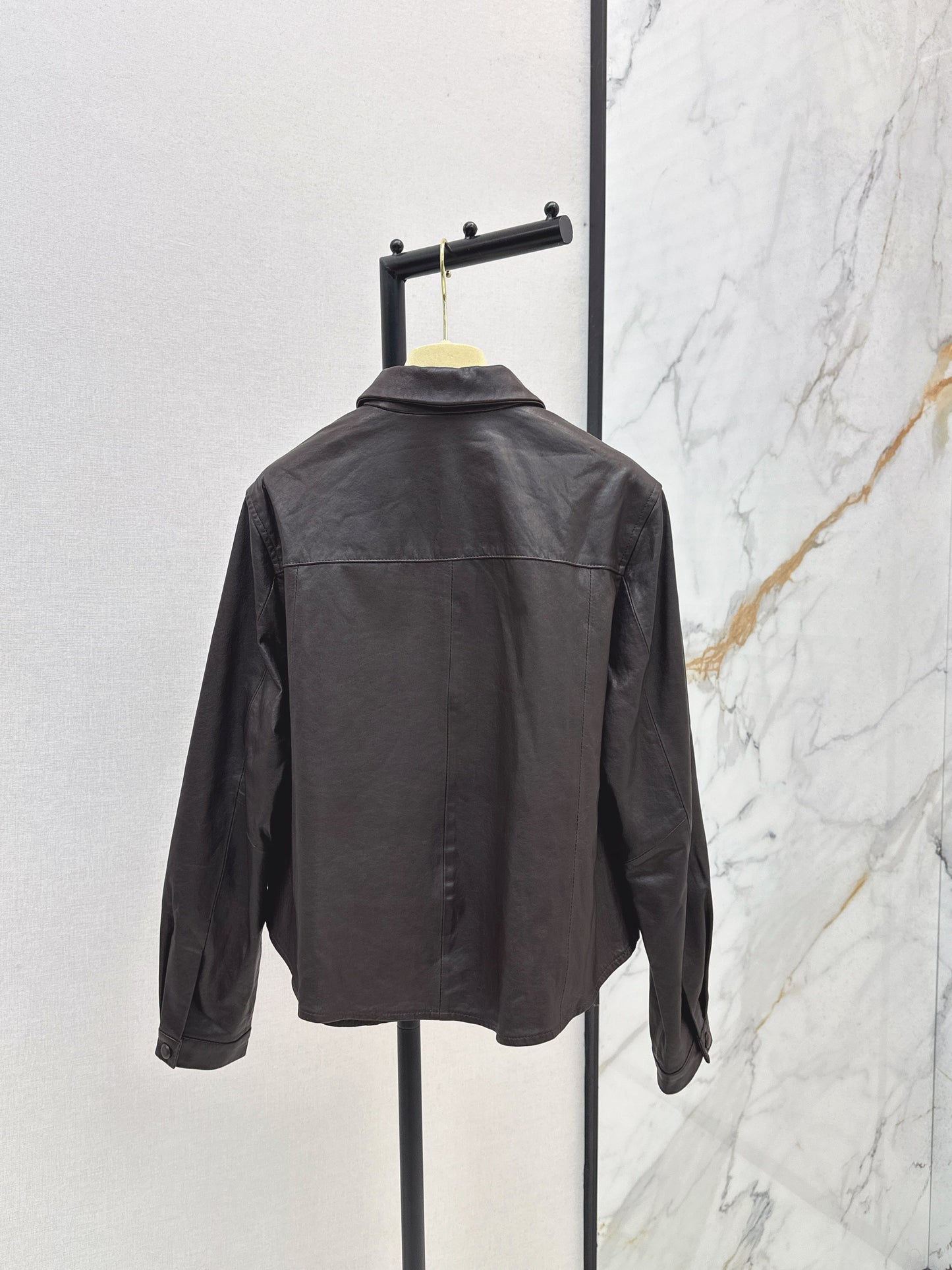 25fw Oil wax leather jacket jacket