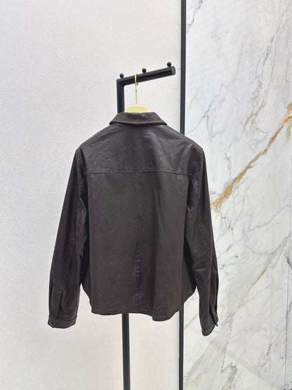 25fw Oil wax leather jacket jacket