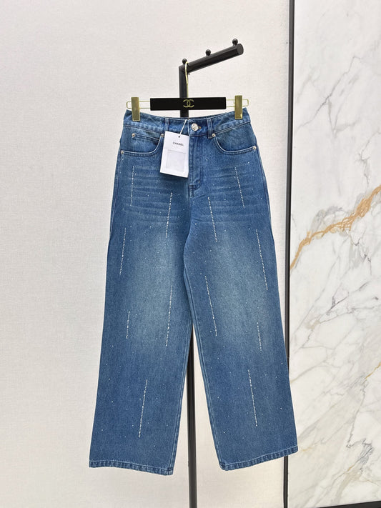 25fw Hot stamping process straight leg jeans