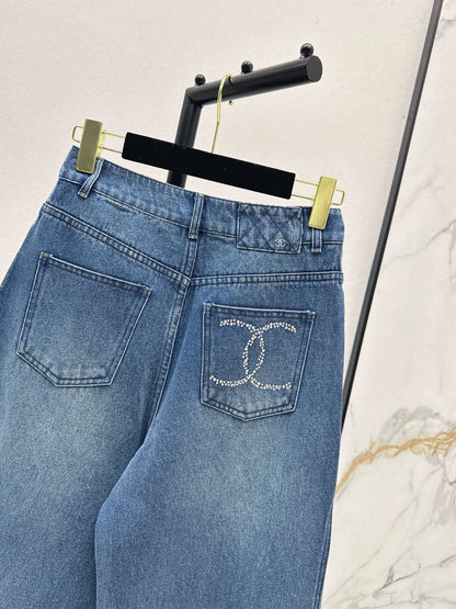 25fw Hot stamping process straight leg jeans