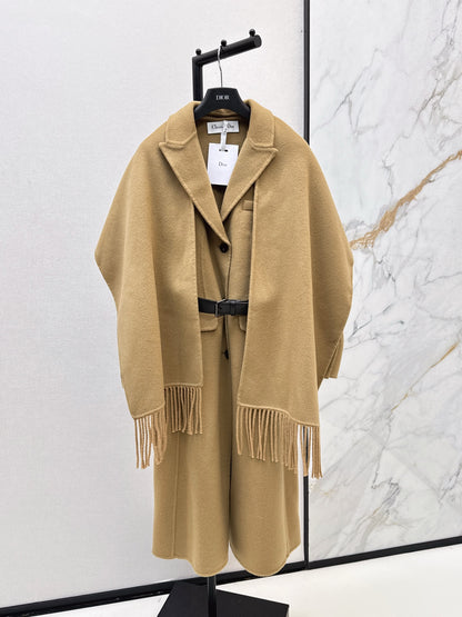 25fw Detachable scarf decorative coat jacket