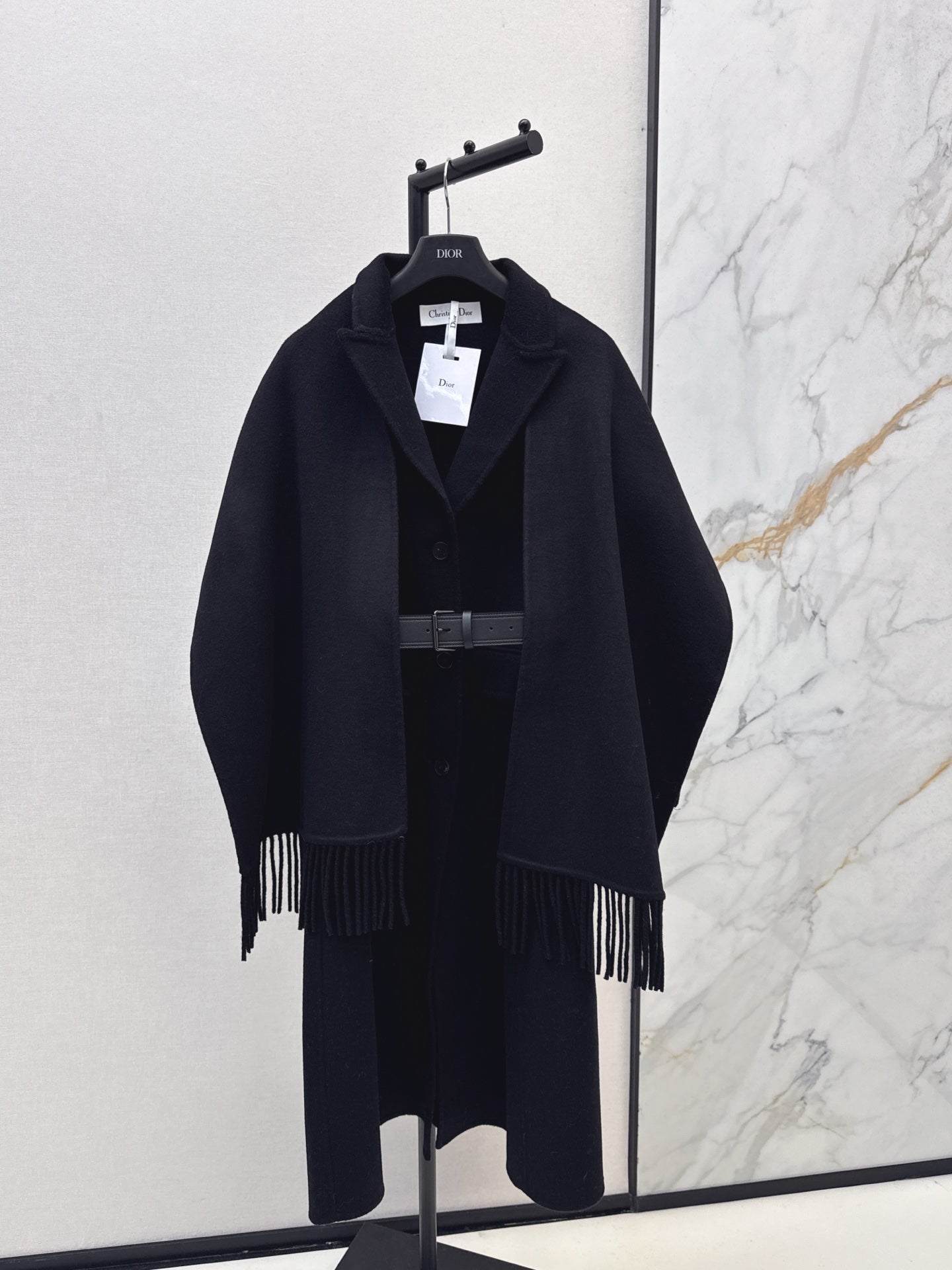 25fw Detachable scarf decorative coat jacket