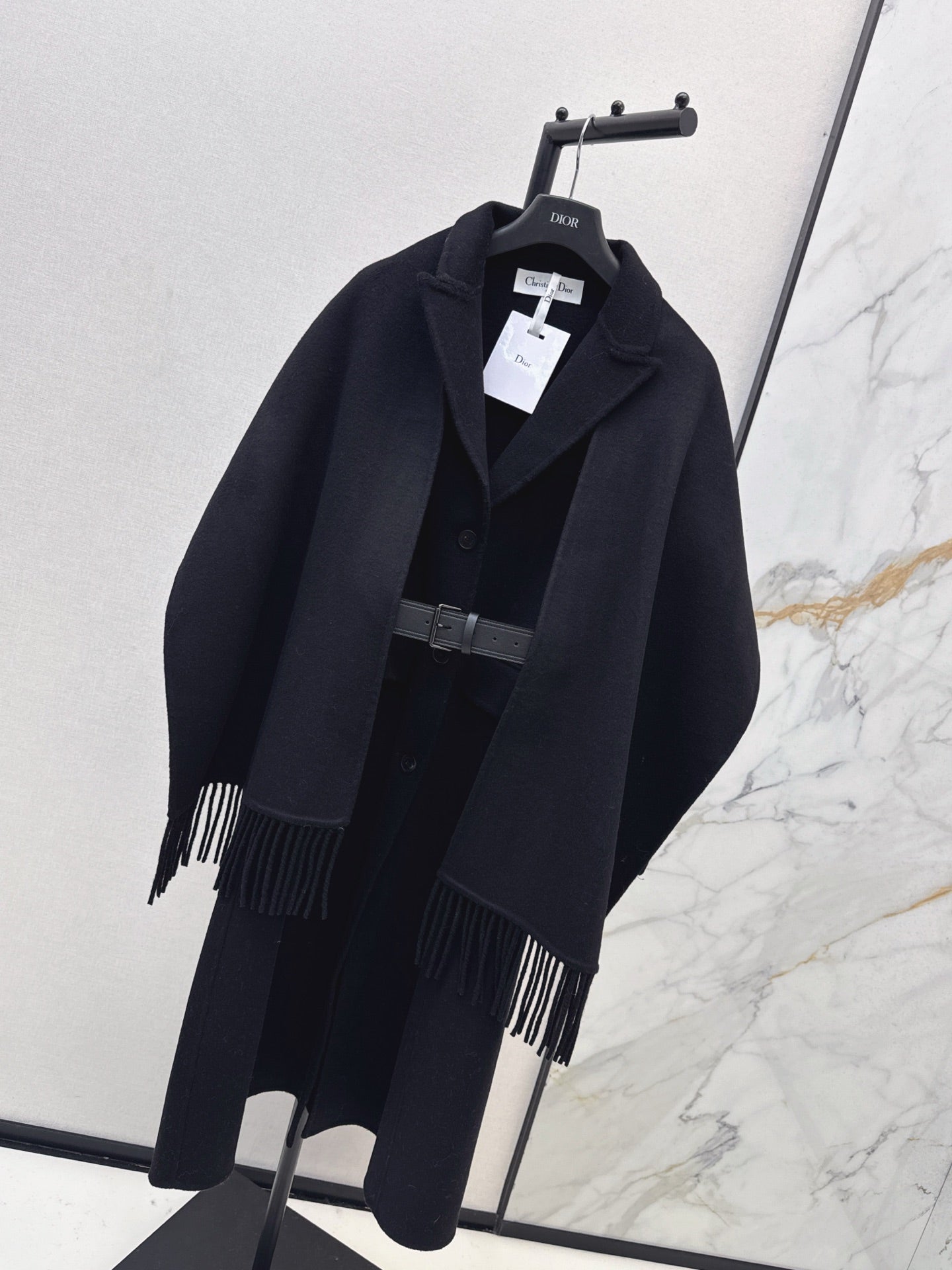 25fw Detachable scarf decorative coat jacket