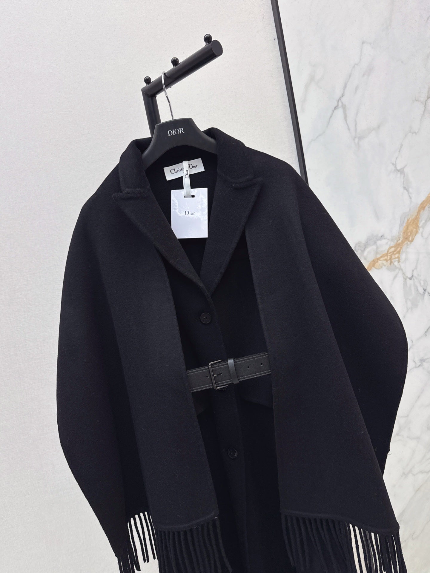 25fw Detachable scarf decorative coat jacket