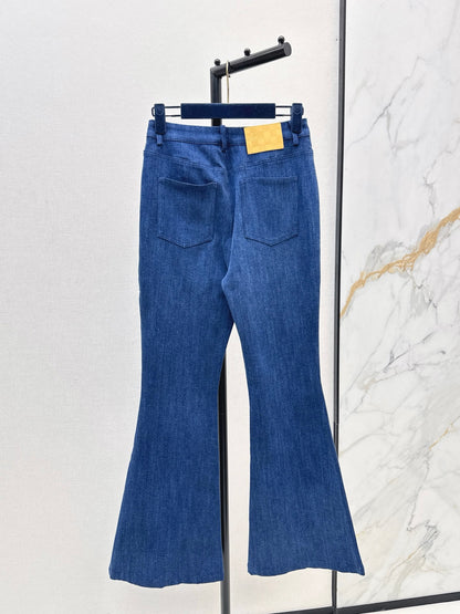 25fw Elastic flared jeans