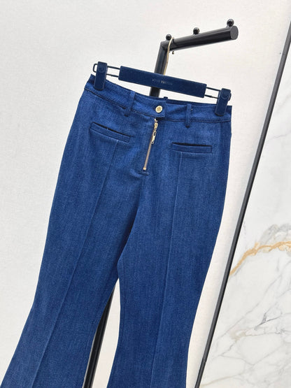 25fw Elastic flared jeans