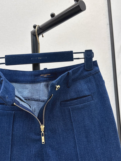 25fw Elastic flared jeans